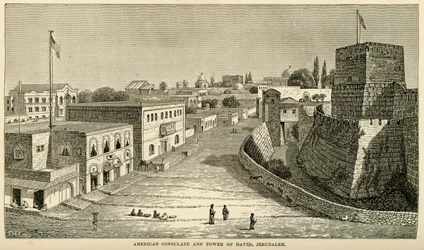 La construction du chemin de fer américain à Jérusalem, 1857